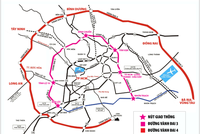 Sơ đồ hướng tuyến đường Vành đai 4, TP.HCM 