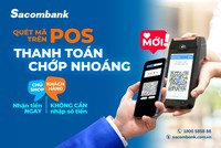 Sacombank tích hợp mã QR đa năng ngay trên máy POS