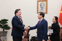 Phó thủ tướng Lê Minh Khái tiếp Đại sứ Hoa Kỳ Marc E. Knapper. (Ảnh VGP).