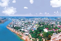 Toàn cảnh TP. Hồng Ngự, Đồng Tháp. Ảnh: Phúc Thịnh