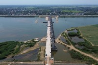 Điểm cưới dự án đường Hoàng Sa - Dốc Sỏi kết nối với đường Hoàng Sa tại nút giao đầu cầu đập dâng Trà Khúc.