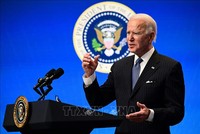 Tổng thống Mỹ Joe Biden phát biểu với báo giới tại Nhà Trắng, ngày 25/1/2021. Ảnh tư liệu: AFP/TTXVN