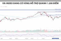 Kỳ vọng ngưỡng hỗ trợ 1.200 điểm