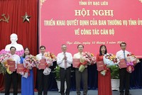 Bạc Liêu điều động, bổ nhiệm nhiều cán bộ 
