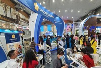 Gian hàng của Lữ hành Saigontourist tại VITM Hà Nội 2023. 