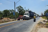 Một đoạn Quốc lộ 62 qua Long An.