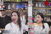 Một phiên livestream bán hàng của "chiến thần livestream" Hà Linh.
