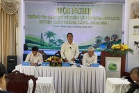 Ông Võ Thanh Tùng, Phó chủ tịch UBND huyện Châu Thành cung cấp thông tin tại buổi Họp báo