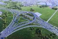 Phối cảnh 1 nút giao lập thể trên đường vành đai 3 TP.HCM.