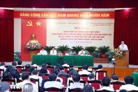 Hội nghị quán triệt và triển khai thực hiện Nghị quyết 41 của Bộ Chính trị về xây dựng và phát huy vai trò của đội ngũ doanh nhân Việt Nam trong thời kỳ mới. (Ảnh: TTXVN)