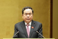 Phó chủ tịch Thường trực Quốc hội Trần Thanh Mẫn phát biểu khai mạc Kỳ họp (Ảnh: Duy Linh).