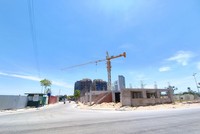 Dự án Khu đô thị biển Bình Sơn - Ninh Chữ (Khu K2) đang triển khai thi công. Ảnh chụp cuối tháng 4/2024.