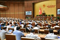 Một phiên họp toàn thể trong đợt 1 Kỳ họp thứ 7 của Quốc hội khóa XV.