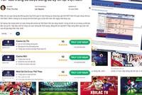 Quảng cáo trực tuyến cá độ bóng đá lan tràn trên các trang mạng