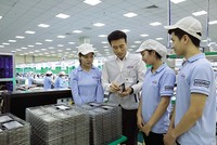 Sự xuất hiện của hàng loạt nhà sản xuất lớn là một trong những nguyên nhân khiến Bắc Giang tăng trưởng bứt phá. Trong ảnh: Nhà máy Samkwang tại thị xã Việt Yên, Bắc Giang