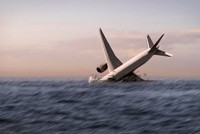 Hình ảnh 3D mô phỏng giả thuyết MH370 gặp trục trặc, rơi xuống Ấn Độ Dương. Ảnh minh họa: Nat Geo