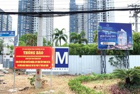 Dự án Charm Diamond dù được cấp giấy phép xây dựng nhưng vẫn chưa được đóng tiền sử dụng đất. Ảnh: G.H