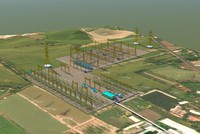 Phối cảnh khu vực lắp đặt máy biến áp thứ 2 Trạm biến áp 500 kV Thốt Nốt