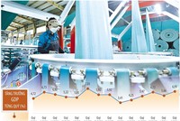 Tăng trưởng kinh tế trong quý II năm nay chỉ thấp hơn tốc độ tăng 7,83% của quý II/2022, cao hơn nhiều so với quý II/2020 và quý II năm 2023. Ảnh: Đức Thanh. Đồ họa: Đan Nguyễn 