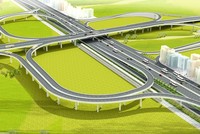 Phối cảnh nút giao Đầm Nhà Mạc trên cao tốc Hạ Long - Hải Phòng.