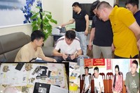 Công an tỉnh Hà Nam phát hiện, xử lý nhóm đối tượng đánh bạc qua hình thức cá độ bóng đá. Ảnh: BCA