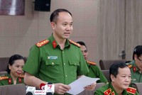 Đại tá Nguyễn Quang Phương thông tin về tình hình giải quyết vụ việc tại Tổng công ty Thuốc lá Việt Nam.