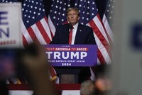 Ông Donald Trump trong chiến dịch vận động tranh cử tổng thống năm 2024. Ảnh: AFP