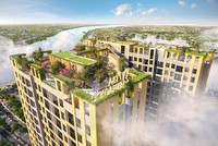 Một góc toàn cảnh “khu vườn trên mây” thuộc khu căn hộ A&T Sky Garden