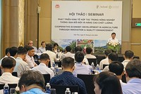 Ông Vũ Mạnh Hùng - Phó cục trưởng Cục Kinh tế hợp tác, Bộ KHĐT phát biểu tại Hội thảo