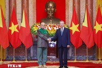 Chủ tịch nước Tô Lâm và Tổng thống Timor Leste Jose Ramos-Horta. (Ảnh: Lâm Khánh/TTXVN)
