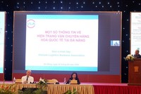 Ông Dương Tiến Lâm, Trưởng Văn phòng đại diện Hiệp hội doanh nghiệp logistics Việt Nam tại Đà Nẵng thông tin tại Hội nghị. 
