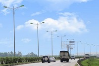 Một đoạn Quốc lộ 21B qua Nam Định.