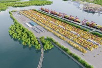 Phối cảnh Dự án cảng trung chuyển quốc tế cửa ngõ Sài Gòn.