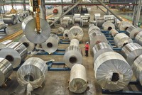 Kho thép cuộn tại một nhà máy ở Nam Ninh, tỉnh Quảng Tây, Trung Quốc. Ảnh: AFP