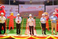 Các đại biểu làm lễ khởi công dự án Khu du lịch sinh thái Rú Lịnh