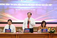 Thứ trưởng Bộ Văn hóa, Thể thao và Du lịch Tạ Quang Đông phát biểu tại họp báo