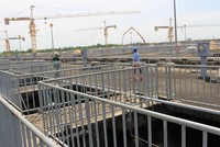 Một góc nhà máy xử lý nước thải Bình Hưng, huyện Bình Chánh.