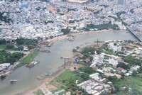 Thi công cải tạo kênh Tham Lương - Bến Cát - rạch Nước Lên đoạn qua quận Gò Vấp, TP.HCM - Ảnh: Lê Toàn 