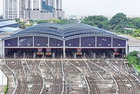 Depot Nhổn của tuyến metro Nhổn - ga Hà Nội. Ảnh: Đức Thanh