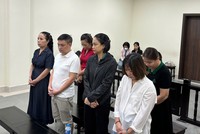 Nhóm bị cáo bị đưa ra xét xử về hành vi mua bán trái phép hóa đơn, do Nguyễn Bích Thủy cầm đầu.