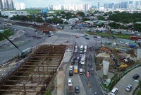 Tiến độ thực hiện dự án nút giao An Phú hiện mới chỉ đạt 55%.