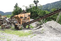 Công ty TNHH Minh Khang (nhà thầu dự án tuyến đường ĐH1) đang tự ý khai thác đá