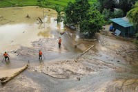 Trận lũ ống, lũ quét kinh hoàng buổi sáng định mệnh ngày 10/9/2024 đã cuốn trôi 37/167 hộ của thôn Làng Nủ (xã Phúc Khánh, huyện Bảo Yên, tỉnh Lào Cai). (Ảnh minh họa: Hoàng Hiếu/TTXVN) 