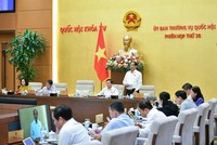 Phiên họp chiều 14/10 của Uỷ ban Thường vụ Quốc hội.