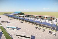 Phối cảnh một trạm dừng nghỉ trên cao tốc Bắc - Nam phía Đông.