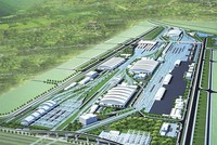 Quy hoạch ga Ngọc Hồi khiến giá đất khu vực này tăng vọt. Trong ảnh: Phối cảnh tổng thể Khu tổ hợp Ngọc Hồi.