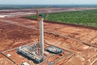 Thi công tháp kiểm soát không lưu Cảng hàng không quốc tế Long Thành.