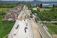 Dự án đã cơ bản hoàn thành 7/8 gói thầu xây lắp, khối lượng công việc còn lại chủ yếu tại Gói thầu XL01.