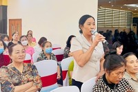 Một buổi tuyên truyền chính sách bảo hiểm xã hội