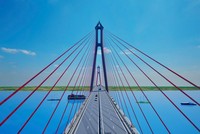 Phối cảnh cầu dây văng Đại Ngãi 1 - cầu dây văng có nhịp dầm thép lớn nhất Việt Nam. 